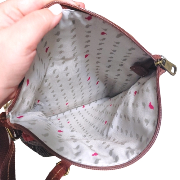 Sakroots Canvas Mixed Print Bohemian  Boho Foldover Crossbody Bag Handbag Purse - Picture 10 of 12